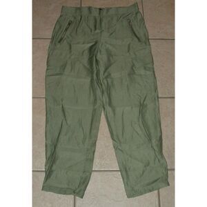 DKNY Olive Green Sz Medium Casual Wear Pull On Cargo Pants Front Zipped Pockets